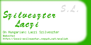 szilveszter laczi business card